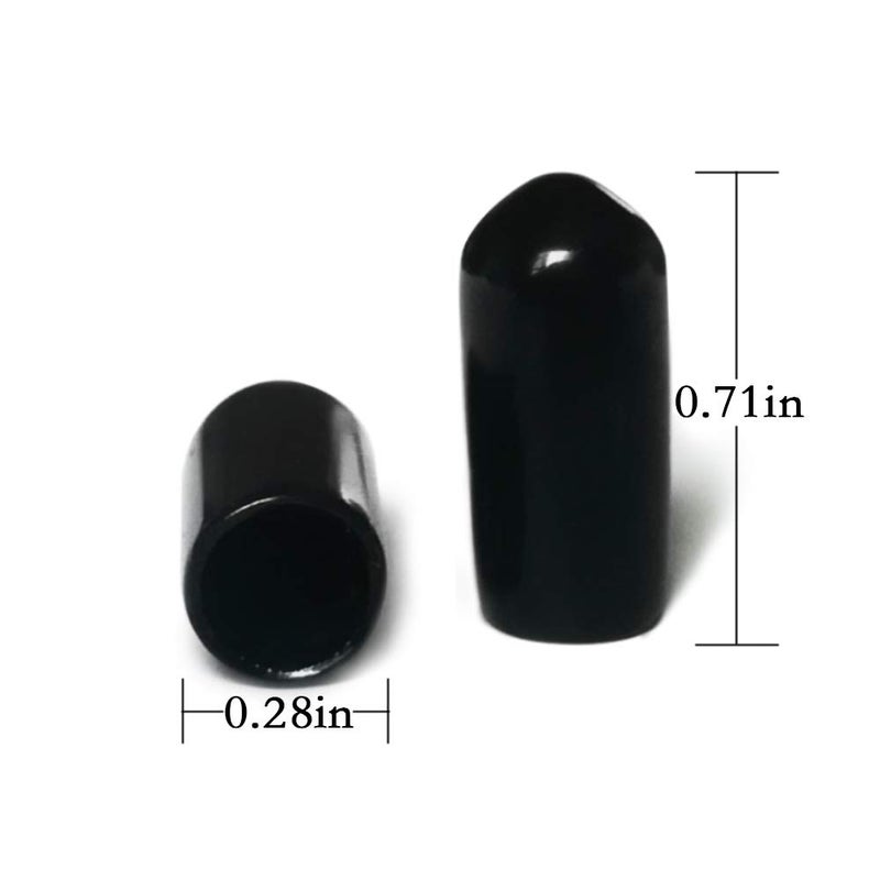 Golf 200Pcs liquor spout covers,Pourers Spouts Covers Dust Rubber Caps for Olive Oil Liquor Bottles (Black) - Image 2